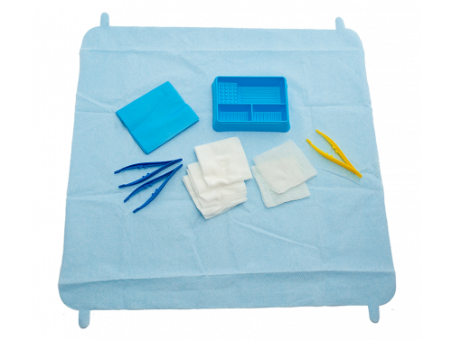 BASIC DRESSING PACK WITH NON-WOVEN AND GAUZE SWABS & LAMINATED TOWEL