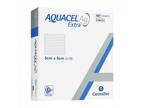 AQUACEL AG+ EXTRA SILVER ANTIMICROBIAL / 5 X 5CM / BOX OF 10