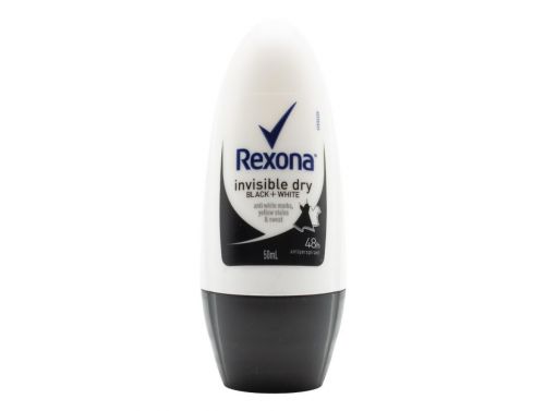 REXONA ANTI-PERSPIRANT DEODORANT ROLL-ON INVISIBLE BLACK + WHITE 50ML