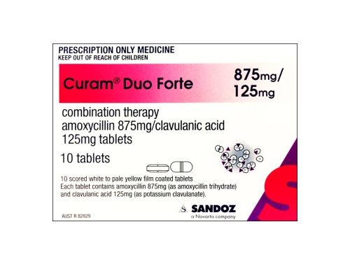 CURAM DUO FORTE 875/125 TABLETS / BOX OF 10