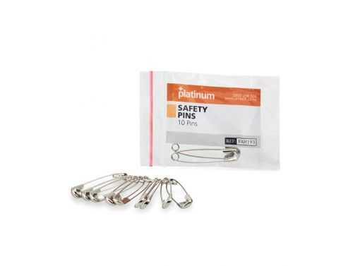 SAFETY PINS AMTECH / ASSORTED SIZES / PKT/10