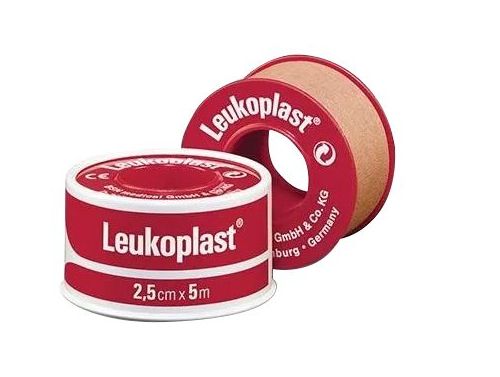 LEUKOPLAST STANDARD RIGID, TAN, ZINC OXIDE TAPE (5M) / SINGLE ROLL