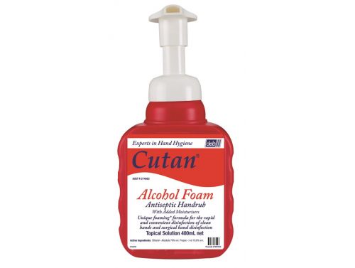 CUTAN FOAM HAND SANITISER / 400ML / PUMP / BOTTLE