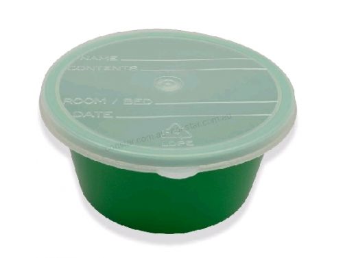 DENTURE BOWL w LID 250ml GREEN