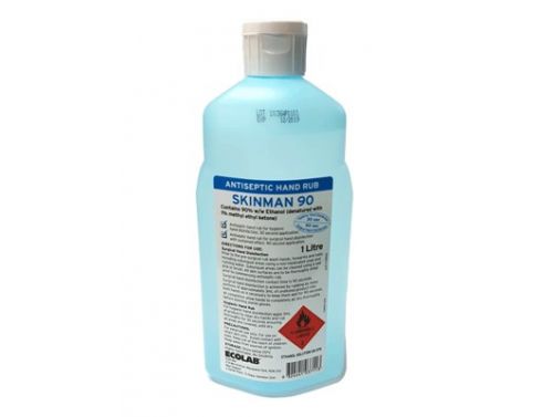ECOLAB SKINMAN 90 ANTISEPTIC HAND RUB / 1L BOTTLE / EACH