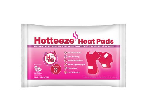 HOTTEEZE HEAT PADS / 13.2 x 10cm / PACK OF 10