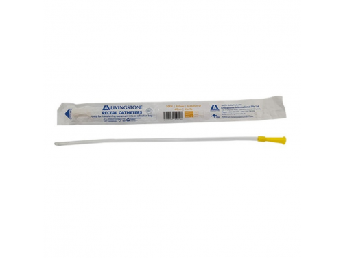 LIVINGSTONE RECTAL CATHETER TUBE / 20FG / YELLOW / 6.66MM DIAMETER / 40CM / STERILE / EACH