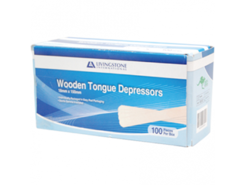 LIVINGSTONE TONGUE DEPRESSORS / STERILE / WOODEN / BOX OF 100