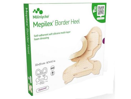MEPILEX BORDER HEEL 22 X 23CM / BOX OF 6