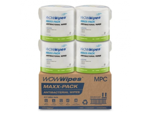 WOW WIPES ANTI BACTERIAL WIPES / MAXX-PACK / 4 X 1200 WIPES