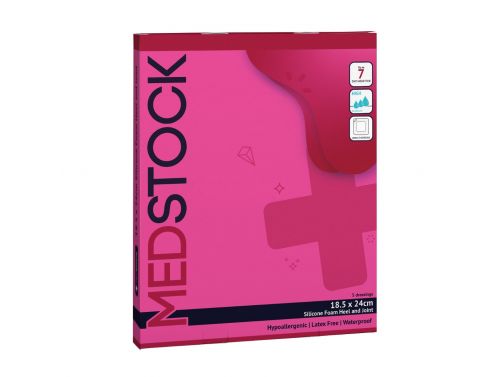 MEDSTOCK FOAM DRESSING WITH BORDER (HEEL)