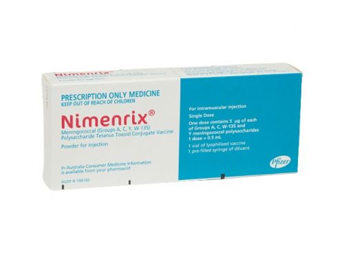 NIMENRIX MENINGOCOCCAL POLYSACCHARIDE SEROGROUPS A, C, W-135 & Y CONJUGATE VACCINE / EACH