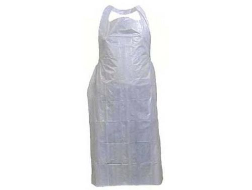 PLASTIC APRON / WHITE / 71CM X 132CM / PACK OF 100 