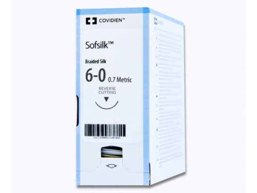 SOFSILK BLACK SUTURES / 6-0 / 11MM / 45CM / P-10 / BOX OF 12