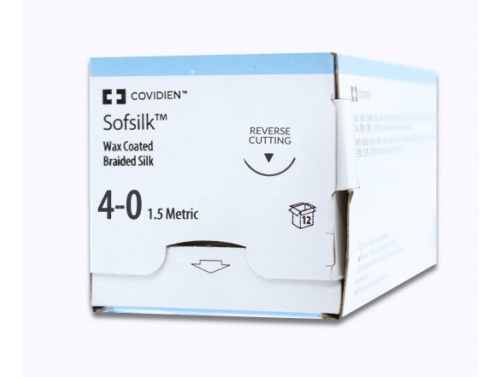 SOFSILK BLACK SUTURES / 4-0 / 19MM / 45CM / C-13 / BOX OF 36