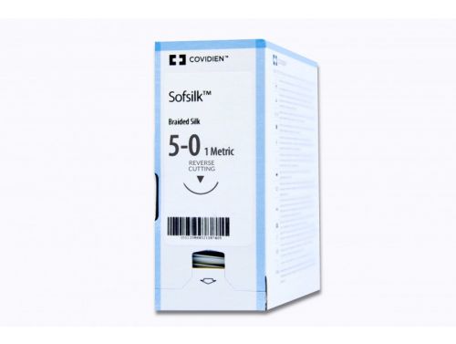 SOFSILK BLACK SUTURES / 5-0 / 19MM / 45CM / C-13 / BOX OF 36