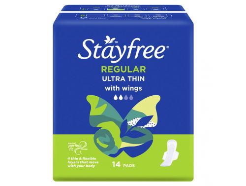STAYFREE PAD ULTRATHIN / REGULAR / WINGED / PACK 14