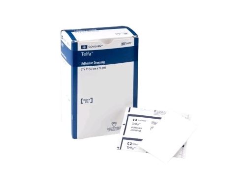 TELFA OUCHLESS ADHESIVE DRESSING / 7.5CM X 5CM / BOX OF 100