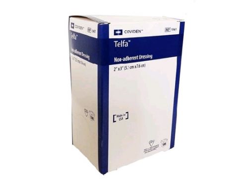 TELFA OUCHLESS NON-ADHESIVE DRESSING / 7.5CM X 5CM / BOX OF 100