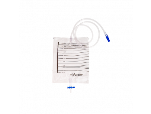 URINE BAG / 2000ML T-TAP NRV SAMPLE PORT 120CM CLEAR TUBING / EACH