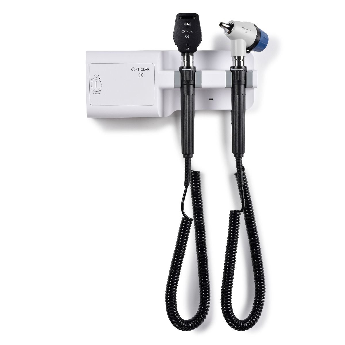 OPTICLAR LED V-SCOPE TWIN HANDLED WALL UNIT WITH LEDVSCOPE OTOSCOPE photo