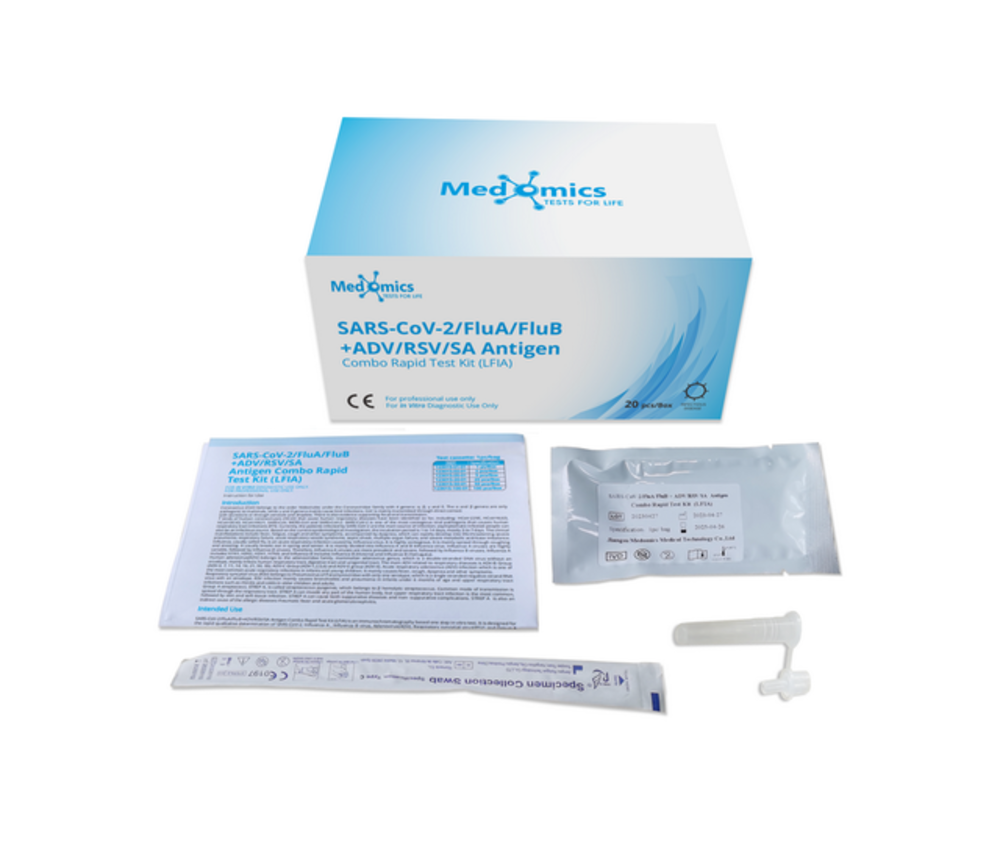 MEDOMICS COVID19 & FLU A&B RAPID TEST / PACK OF 5 photo