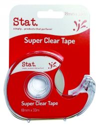 STICKY TAPE WITH DISPENSER / SUPER CLEAR / 18MM X 33M photo