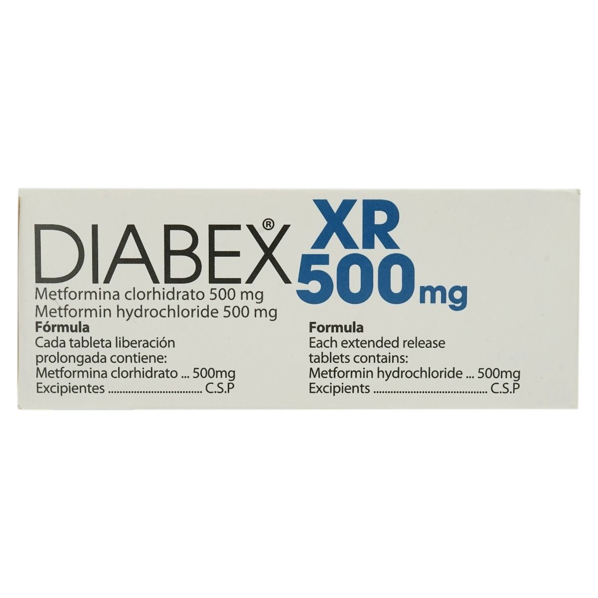 DIABEX XR / 500MG / 120TABS photo