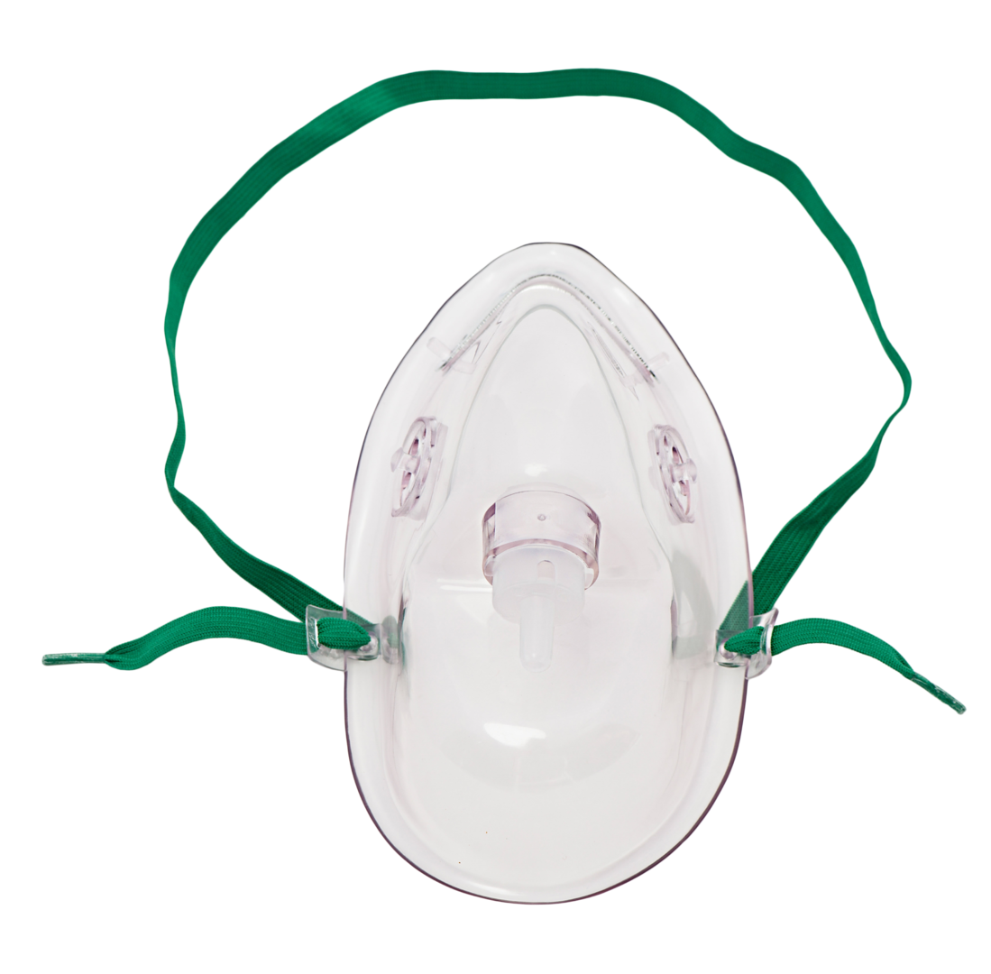 OXYGEN MASK - ADULT ELONGATED SHAPE WITHOUT TUBING photo