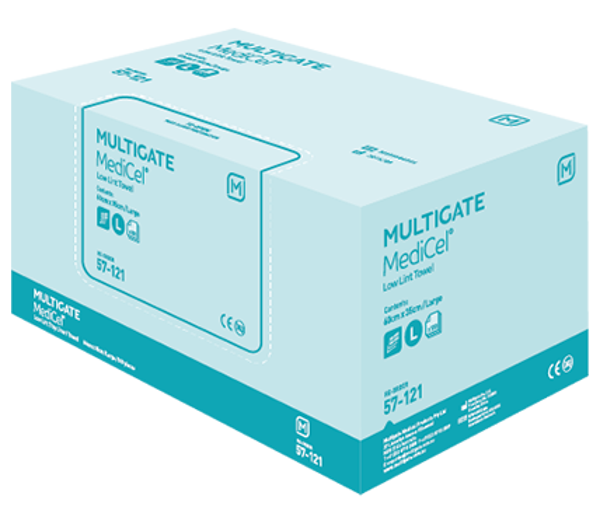 MEDICEL TOWEL LOW-LINT LARGE / 35CM X 60CM / BOX OF 100 photo