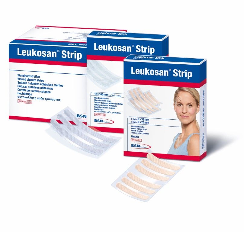 LEUKOSAN STRIP / STERILE / 6MM X 38MM / WHITE / POUCHES OF 6 STRIPS / BOX OF 50 photo