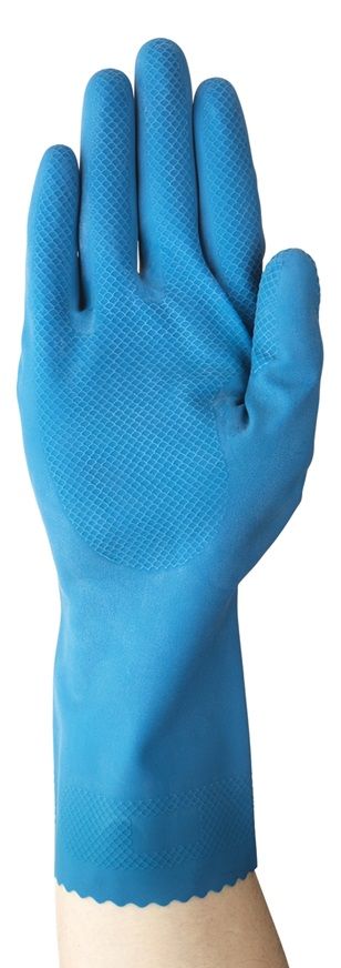 ANSELL GLOVE ALPHATEC 87-305 / LATEX / SILVERLINED / BLUE photo