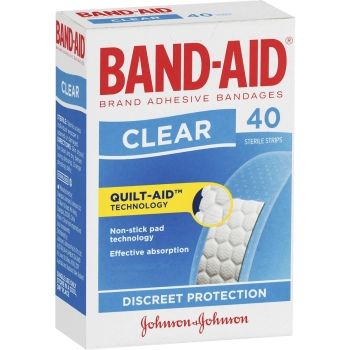 BAND AID CLEAR STRIP / BOX OF 40 photo