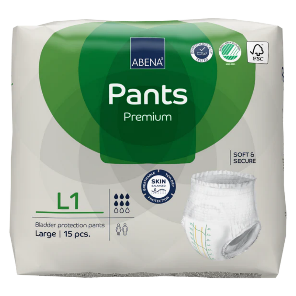 ABENA PANTS / L1 GREEN / 230ML / 100-150CM / CARTON OF 104 photo