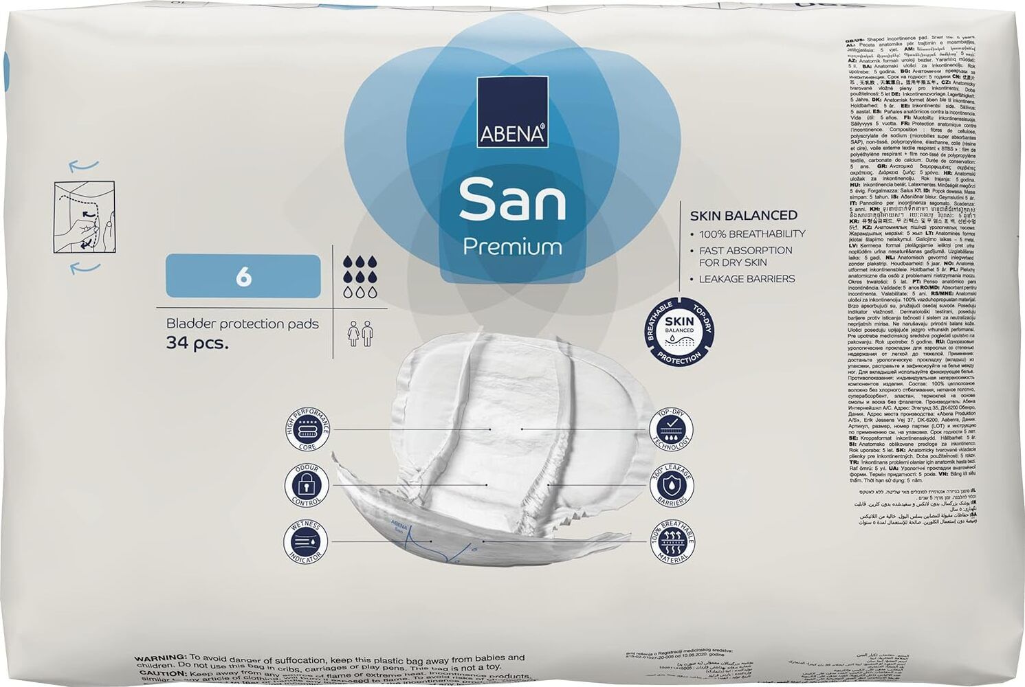 ABENA SAN 6 PREMIUM LIGHT BLUE / 1600ML / CARTON OF 102 photo