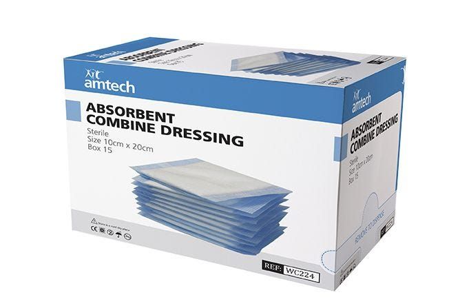 AMTECH ABSORBENT COMBINE DRESSING PIECES photo