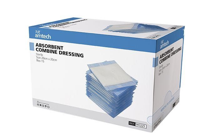 AMTECH ABSORBENT COMBINE DRESSING PIECES photo