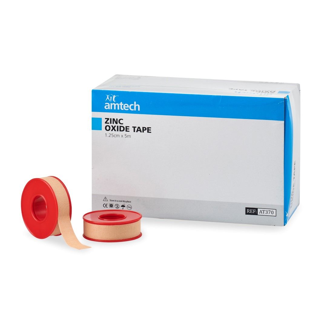 ZINC OXIDE TAPE AMTECH / 1.25CM X 5M / SINGLE ROLL photo