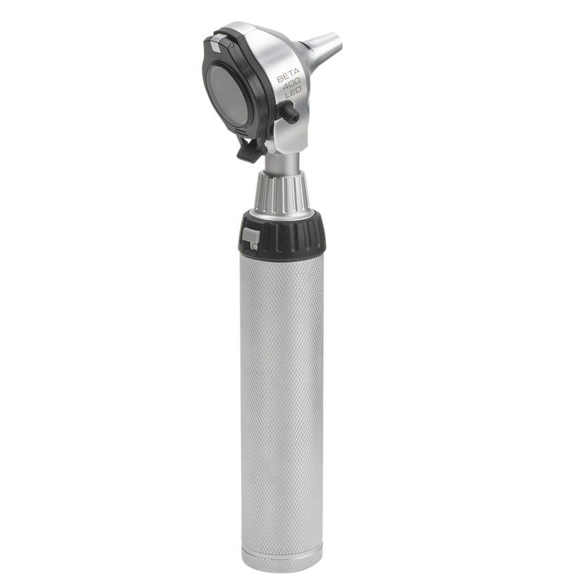 HEINE BETA 400 LED F.O. OTOSCOPE SET / BETA4 USB RECHARGEABLE HANDLE WITH USB CORD AND PLUG-IN POWER SUPPLY photo