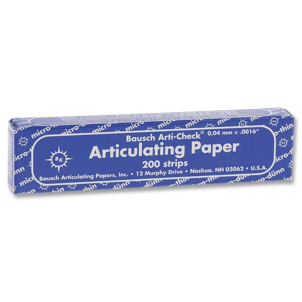 BAUSCH ARTICULATING PAPER BK09 / BLUE / 200 STRIPS / BOX OF 40  photo