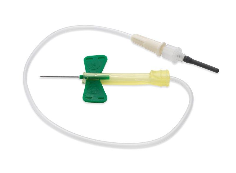 BD SAFETY-LOK BLOOD COLLECTION SET / 21G (0.8MM) / 19MM LENGTH / 305MM TUBE LENGTH / WITH LUER ADAPTER / GREEN /  BOX OF 50 photo