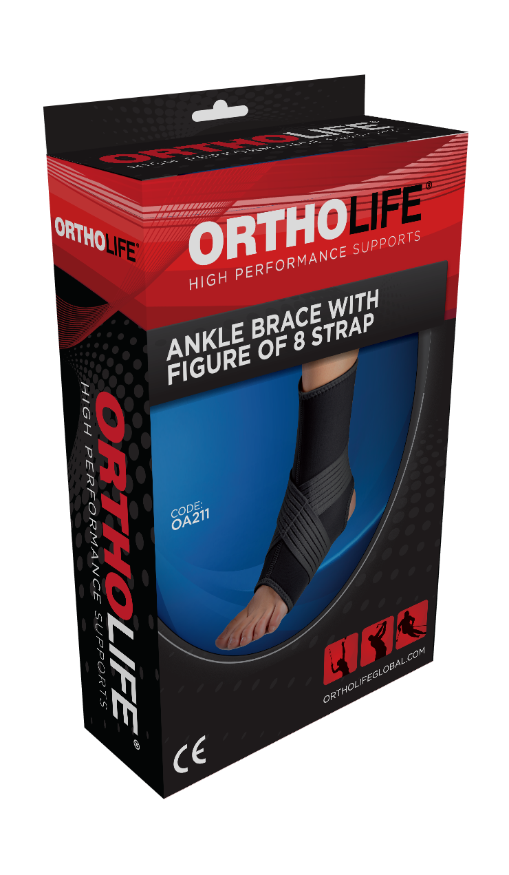 ORTHOLIFE ANKLE BRACE WITH FIGURE OF 8 STRAP photo