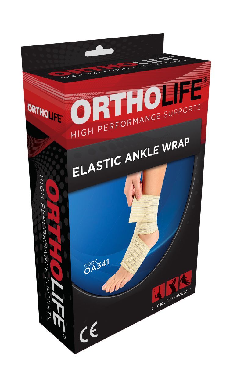 ORTHOLIFE ELASTIC ANKLE WRAP / TAN / UNIVERSAL (D) photo