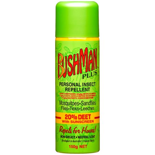 BUSHMAN PLUS AEROSOL 150G 20% DEET WITH SUNSCREEN / EACH photo