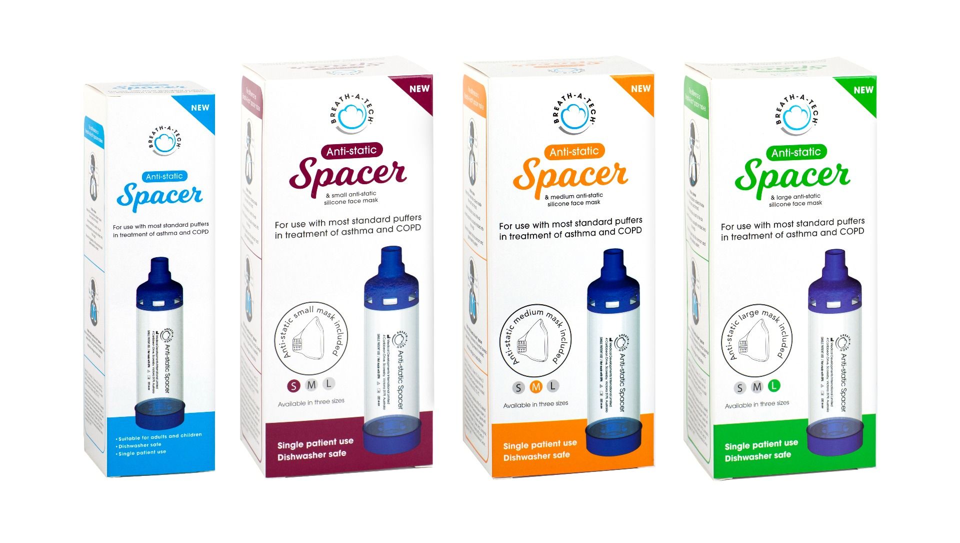 BREATH-A-TECH® ANTI-STATIC SPACER & MASK COMBINATION PACKS photo