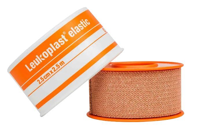 LEUKOPLAST ELASTIC / TAN / ZINC OXIDE TAPE / 2.5M / SINGLE ROLL photo