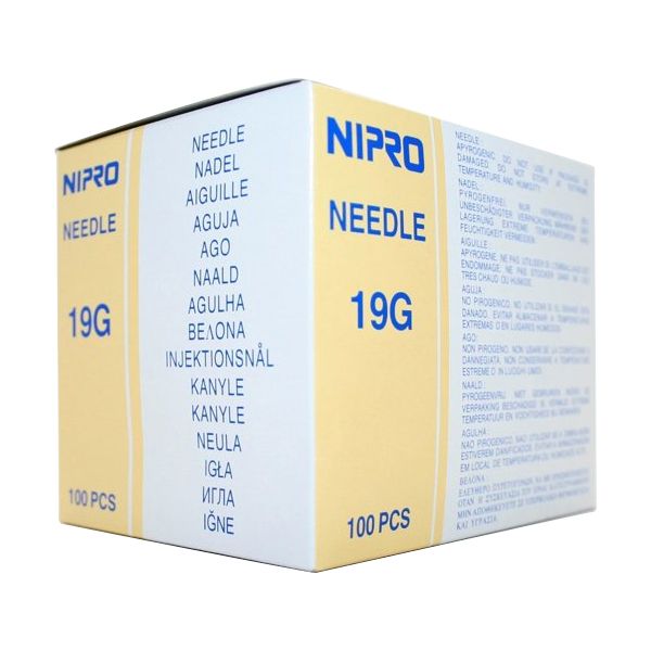 NEEDLE NIPRO HYPO / 19G X1-1/2 38MM / BOX OF 100 photo