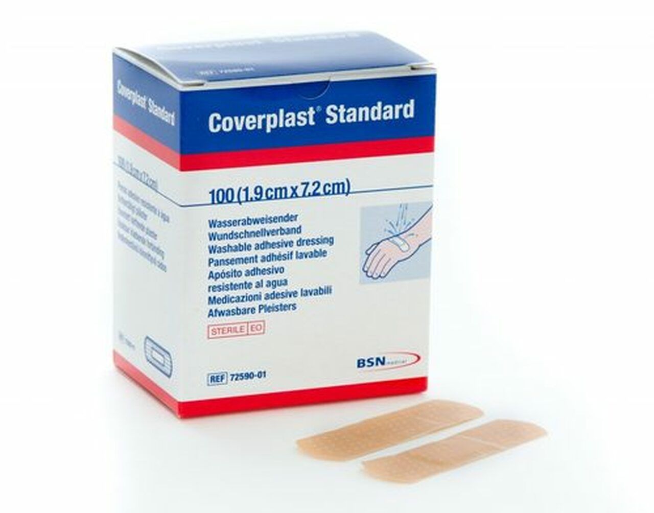 COVERPLAST STANDARD PLASTIC FIRST AID DRESSING / 7.2 X 1.9CM / BOX OF 100 photo