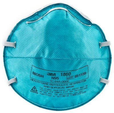 CUPPED PARTICULATE RESPIRATOR & SURGICAL MASK / STANDARD SIZE / BOX OF 20 photo