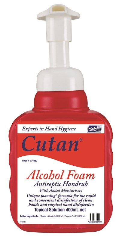 CUTAN FOAM HAND SANITISER / 400ML / PUMP / BOTTLE photo